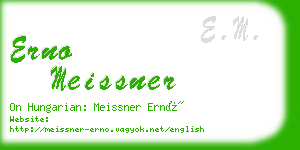 erno meissner business card